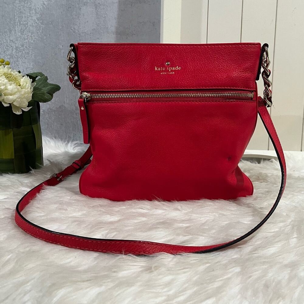 Kate Spade New York Cobble Hill Ellen Leather Adjustable Crossbody Handbag Pink - Picture 2 of 16